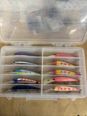 Lot Of 10 Custom Painted Bandit Deep Crankbait Walleye Trolling Lures
