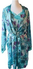 Delicates Women s Chemise Slip Dress Nightgown And Robe Set Sz M