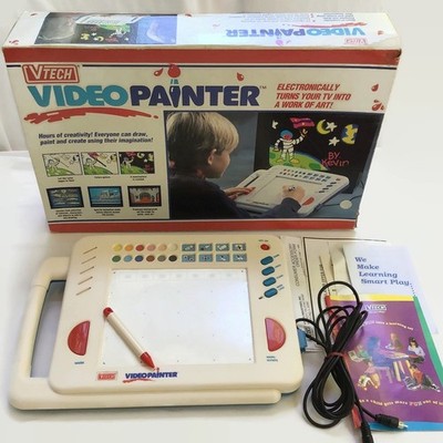 Vintage 1991 VTech Video Painter In Box Stylus OEM Cord Inserts Tested Power