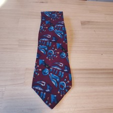 J. Garcia Silk Tie Mens One Size Multicolor 100% Silk Made In USA Necktie
