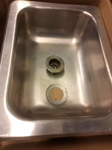 stainless steel drop in sink 17X13 from camper