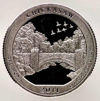 2011-S ATB Chickasaw Oklahoma Quarter Proof   90% Silver   .1808 Troy oz F020