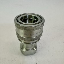H4-62 Hydraulic Quick Connect Hose Coupling, Steel Body