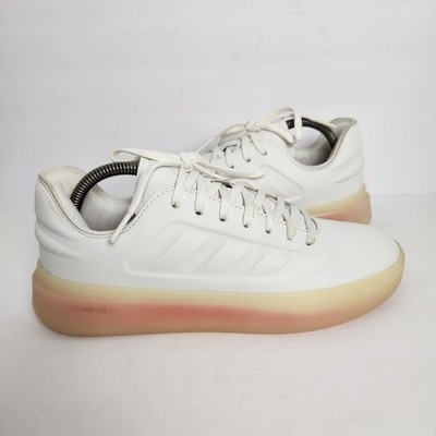 Adidas Zntasy Womens Size 8.5 White/Orange Athletic Lace Up Sneakers GZ2299