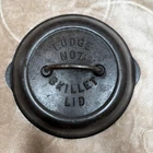 VTG ANTIQUE Lodge No. 7 Skillet Lid Cast Iron Embossed Lettering Drip