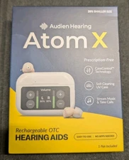 ATOM X by Audien Hearing: Rechargable OTC Hearing Aids (No Apps Needed) 