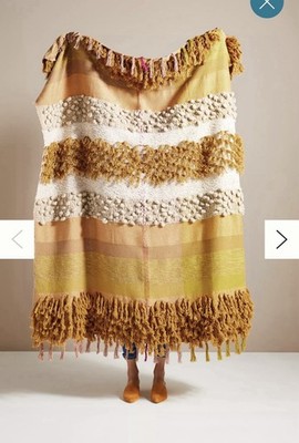 Anthropologie x All Roads Textured Bloomfield Throw Blanket Size 50x60 Inches
