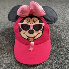 Disney Minnie Mouse Hat Cap Snap Back Pink Toddler One Size Ears Sunglasses WDW