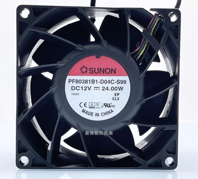 PF80381B1-D04C-S99 12V 24.00W 8038 8CM 4-Wire Cooling Fan #lk