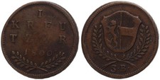 Austria Salzburg 1 Kreuzer 1800 - Copper, 5.8g, ø 24mm KM# 470