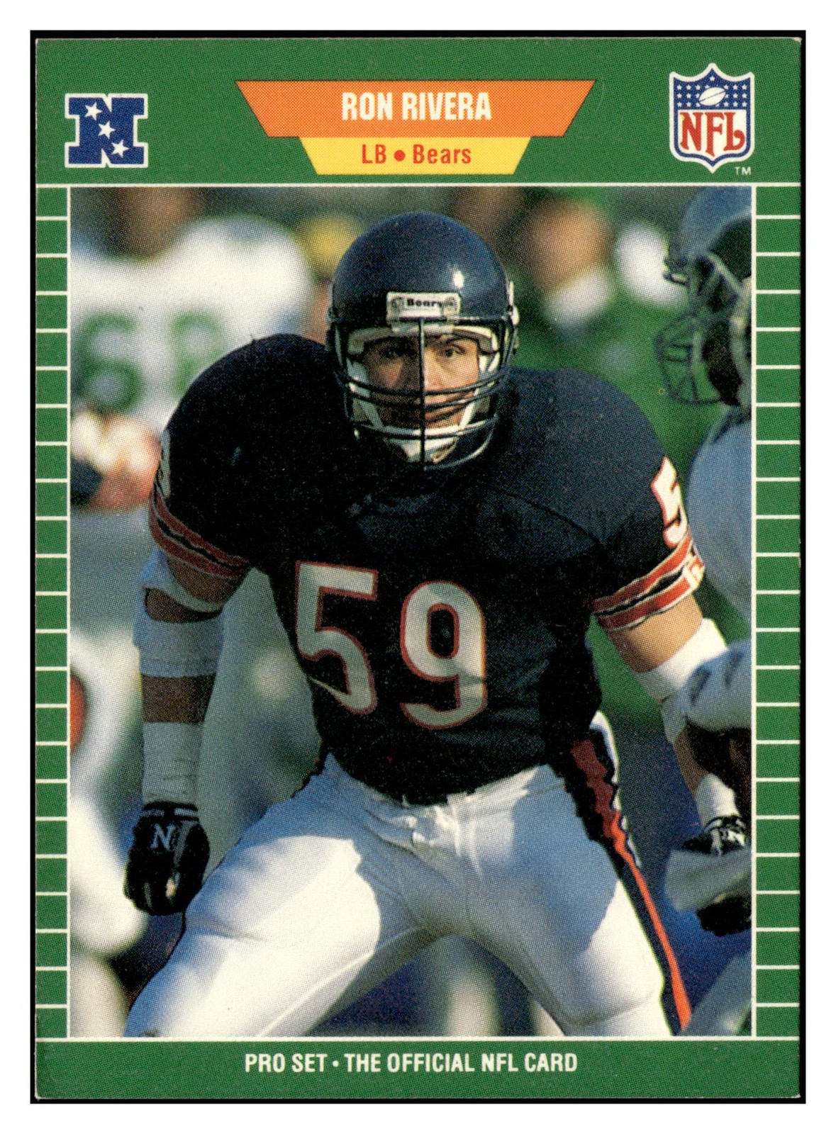 Ron Rivera 1989 Pro Set #48 Chicago Bears Football Card *309