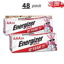 AA and AAA Batteries, 48 Count, Combo Pack Contains 24 Max Double a and 24 Max