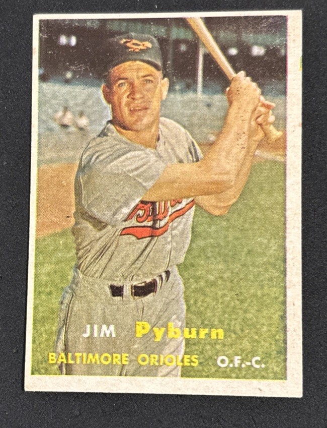 1957 Topps 4th Series #276 Jim Pyburn RC Baltimore Orioles