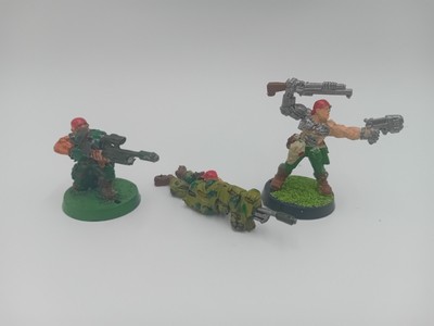 Colonel Straken / 2 x Snipers Metal OOP - Warhammer 40K Imperial Guard Catachan