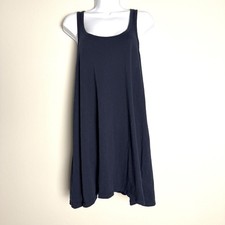 J Crew Tank Dress Womens Small Navy Blue Swing Mini Beach Casual Comfort Cotton