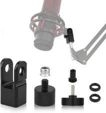Microphone Mount Adapter for Hyperx Quadcast with 3/8" or 1/4" Screw Adapter, Wo