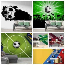 3D Football Background Self-adhesive Wallpaper Removable Wallpaper Wall Mural