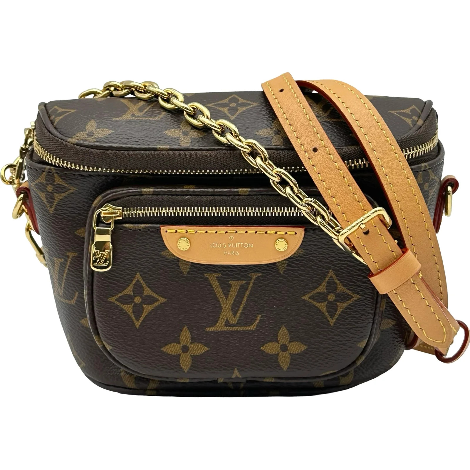 LOUIS VUITTON Mini Bumbag Brown Monogram Shoulder Bag M82335 #OKB8566
