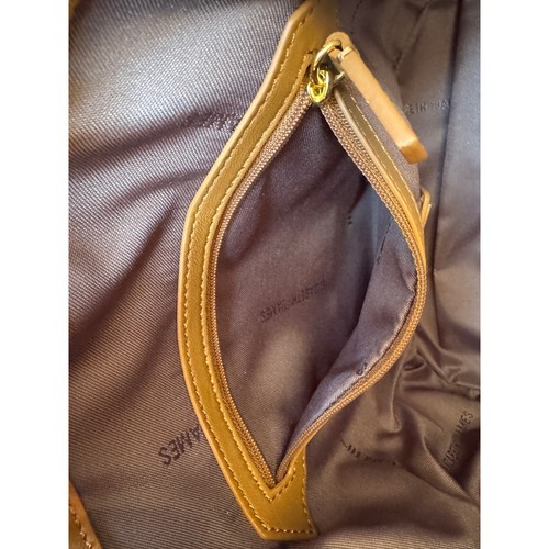 Elizabeth and James Camel Embossed Croc Cynnie Bucket Bag Drawstring Camel - Picture 15 of 17