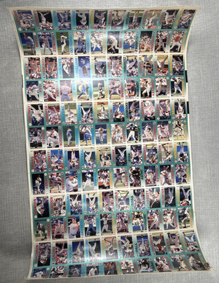 1992 Fleer Baseball Uncut Sheet Stars & Rookies Slight Moldy Corner See Photos