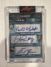 2021 Leaf Ultimate /5 Triple Auto Floyd Mayweather Errol Spence Pernell Whitaker