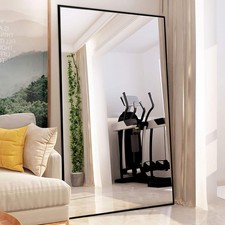 NeuType Full Length Mirror 51"x32" Large Bedroom Mirror Aluminum Alloy Frame