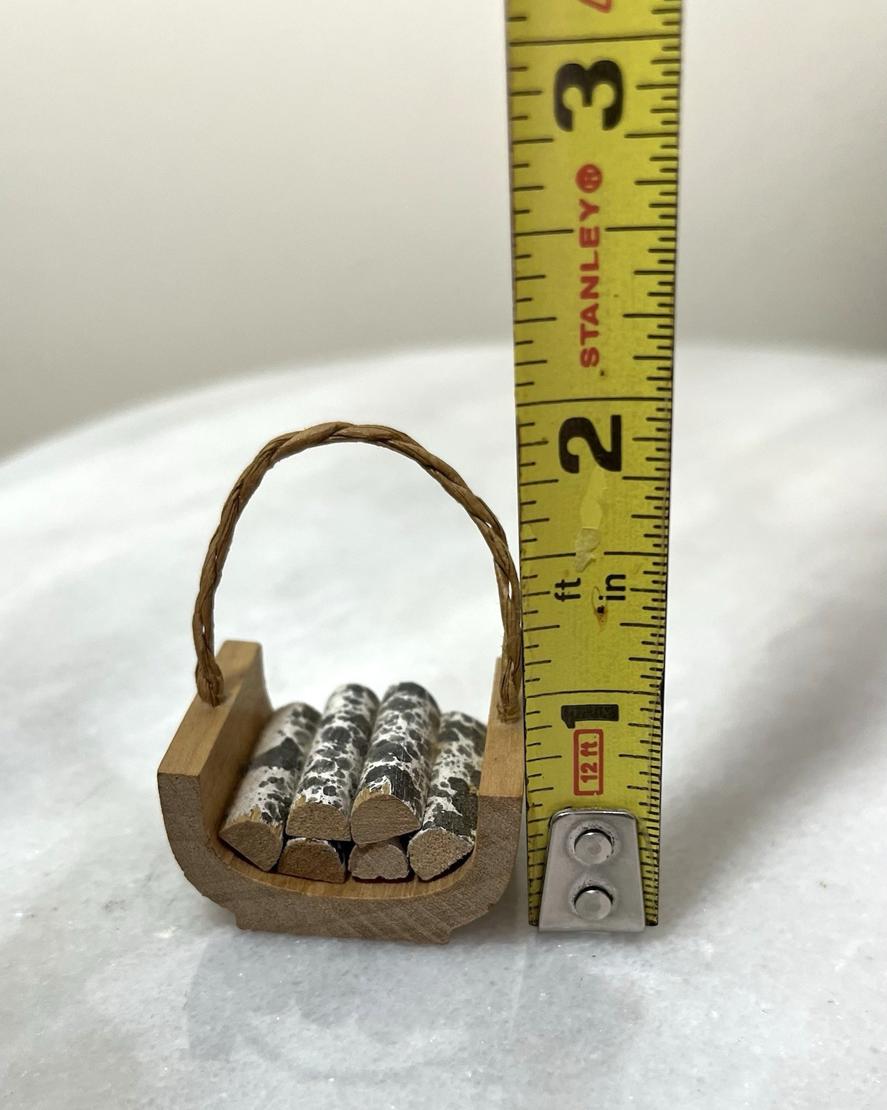 Rare Vintage Dolls House Fire Log Basket Accessory Lundby?