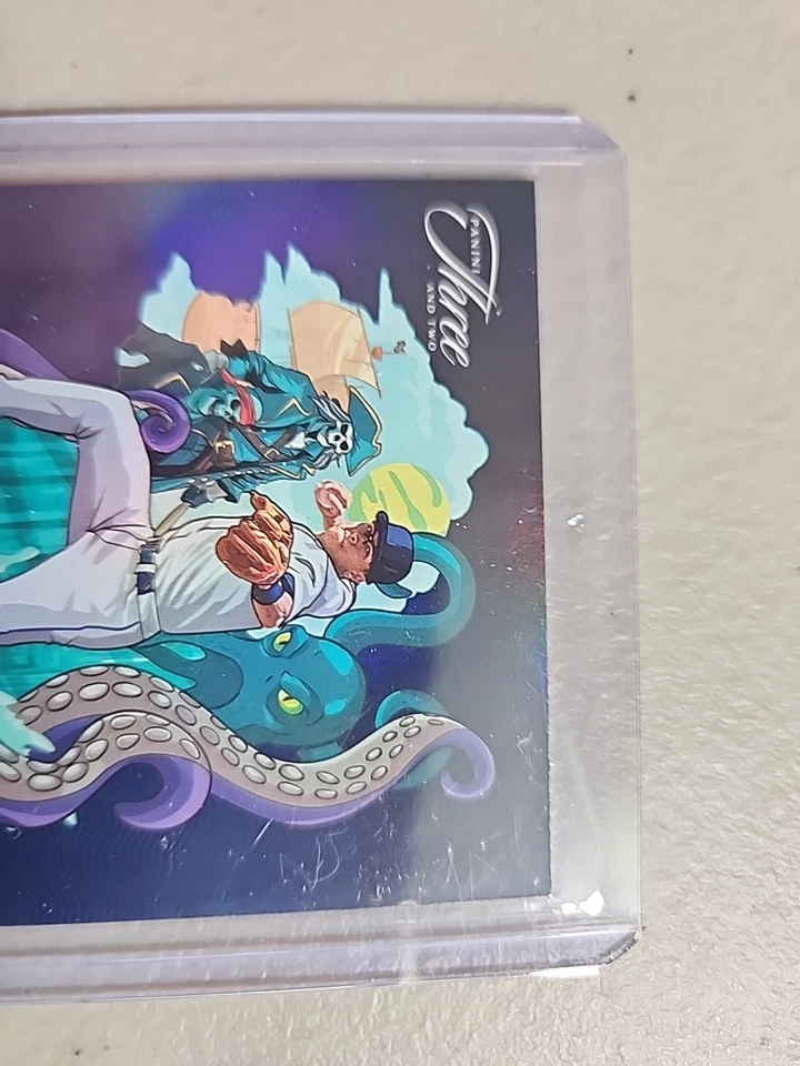 Tarjeta de béisbol 2025 Panini Three & Two 12 Alex Rodriguez Downtown Seattle Mariner Foto 2 de 4