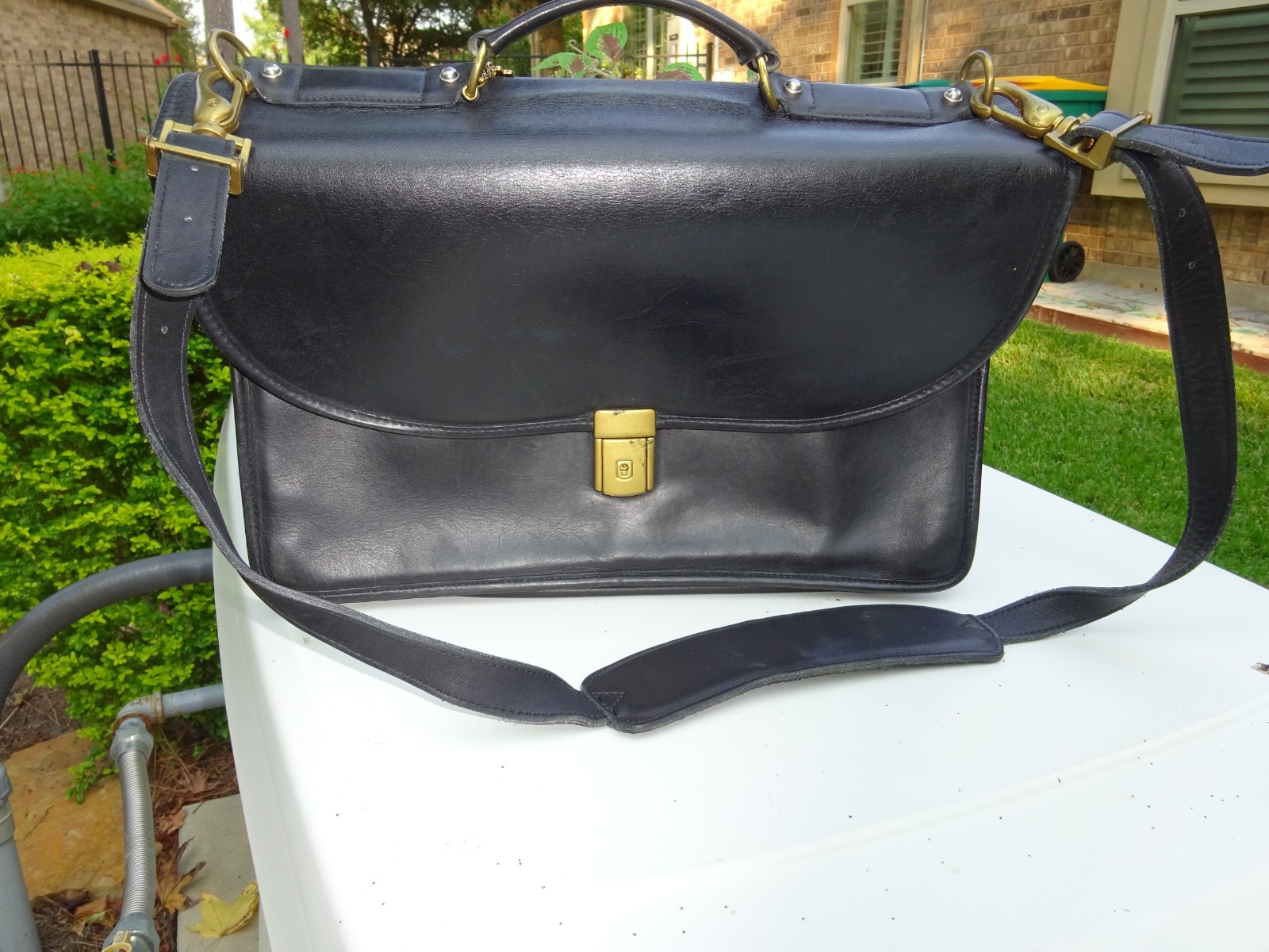 JACK GEORGES BLACK PROFESSIONAL BRIEFCASE; APPROX… - image 1