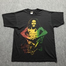 Vintage Bob Marley Reggae King of the World T-Shirt Men's XL Fruit of the Loom