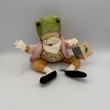 Vintage 1989 Eden Toys Beatrix Potter Mr Jeremy Fisher Frog Plush 11" 30622