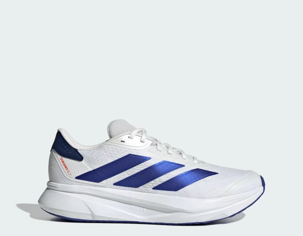Men's Adidas Duramo SL 2 Running Shoes Cloud White / Lucid Blue Sz 11.5 JS4395