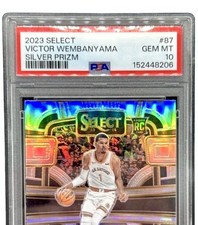 Victor Wembanyama RC PSA 10 Silver Prizm #87 2023 Select Concourse