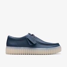 Clarks Mens Torhill Lo Navy Leather Moccasins,Torhill Leather Casual