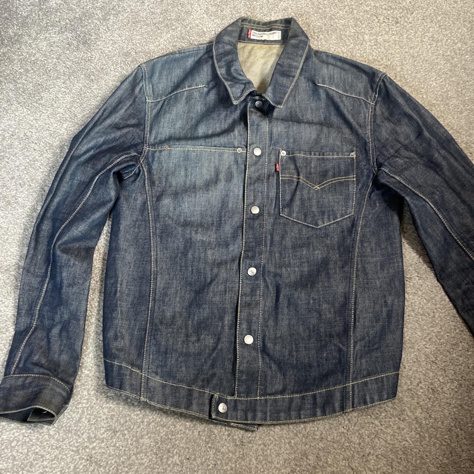 Levi's Engineered Jeans Jacket size Medium Blue D… - image 6