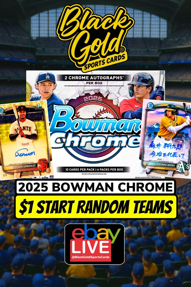 $1 Random 2025 Bowman Chrome and Topps Allen & Ginter Baseball Mixers!!!
