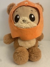 2022 Star Wars Ewok Stuffed Animal 10" Plush With Orange Hood Mattel Disney