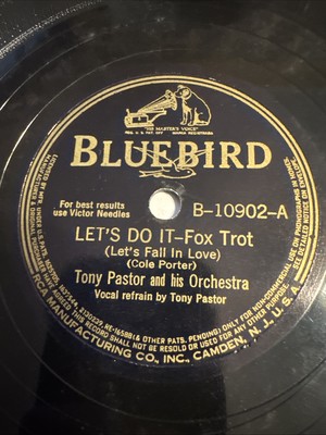 Bluebird 78 RPM Tony Pastor - Let s Do It / Ready Get Set Jump 10902 V+