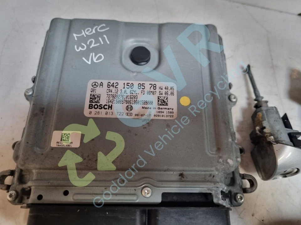 MERCEDES E CLASS W211 E280 3.0 CDI ENGINE ECU KIT & KEY A6421508578 A6421508578 - Image 2 of 4