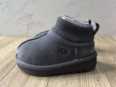 Kinder UGGS Classic Ultra Stretch Bündchen Kleinkind Stiefel Obsidian UK 5 NEU ohne Karton