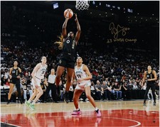 Jackie Young Las Vegas Aces 2023 WNBA Finals Champion Signed 16x20 Action Photo