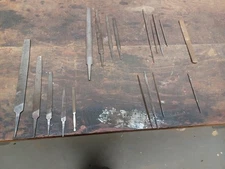  Assorted Set of 17 Machinist files. Flat, Triangle, Round, half round, square 