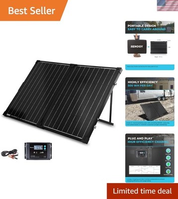 25% High Efficiency Foldable Solar Panel with 20A Charge Controller for Off-Grid