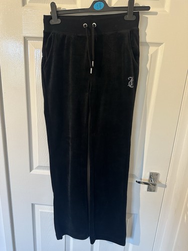 Juicy Couture Black Velour Joggers Size xs Women’s