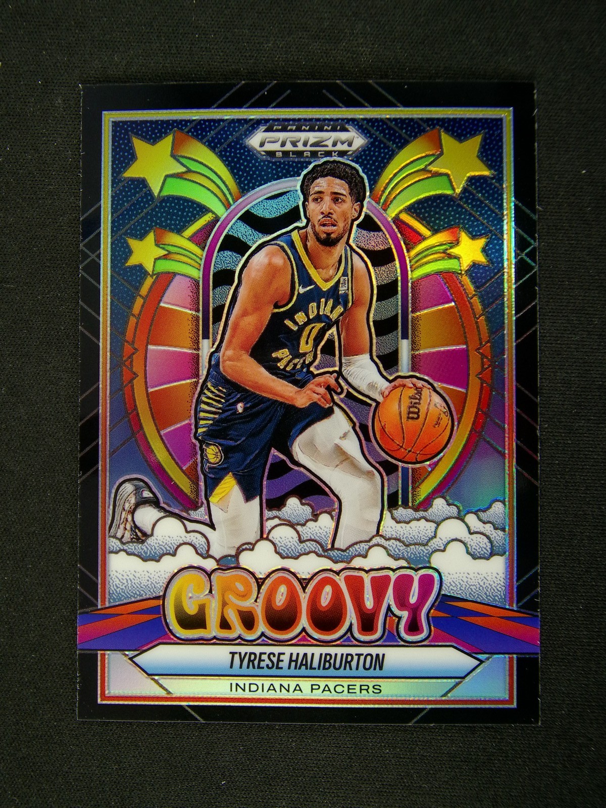 2024-25 Panini Prizm Black Tyrese Haliburton #20 Groovy Case Hit SSP