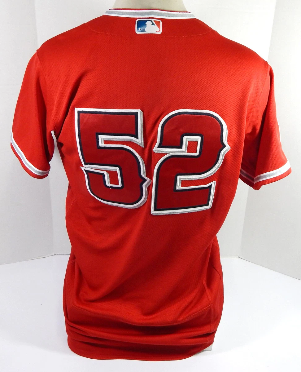 2022 Los Angeles Angels 52 Game Issued Pos Used Red Jersey Spring Training 44 4