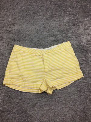 Trafaluc Zara Shorts Womens Size Medium Yellow White Striped Chino