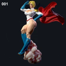 Power Girl 1/6 3D Printing Model Kit Unpainted Unassembled 001 Version GK 35cm