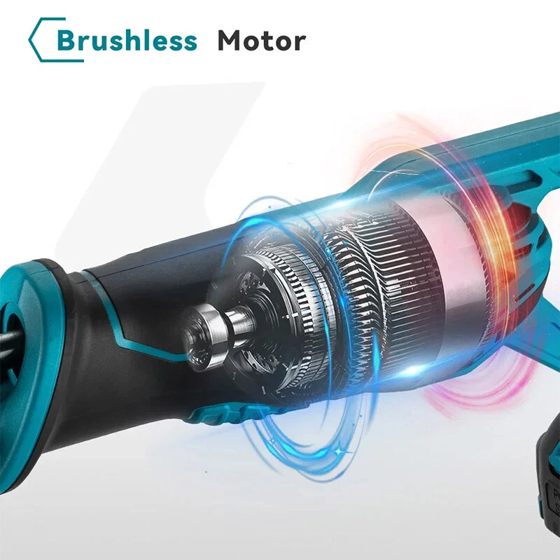 Cordless Wood Metal Cutting Saber Reciprocating Saw 2x Battery Charger Combo Kit - image 4 of 4