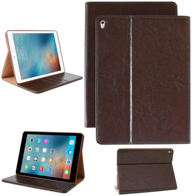 Premium Leather Cover for Apple iPad 2/3/4 Tablet Protective Case Pouch Brown
